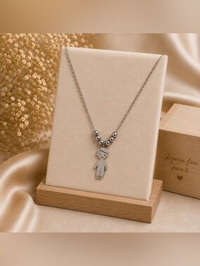 Boy 👦🏼 Elegant Silver Pendant Necklace steel 316l
